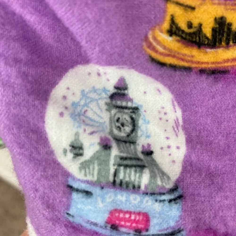 Munki Munki snow globes of famous places magical pj top extra soft flannel